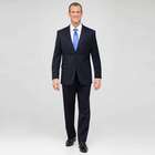 Navy Single Pleat Wool Suit image number null