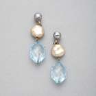 Blue and Gold Clip On Earring image number null