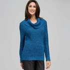 Cowl Neck Tweed Pullover Sweater image number null