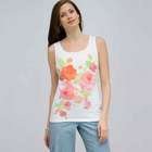 Floral Scoop Neck Tank. image number null
